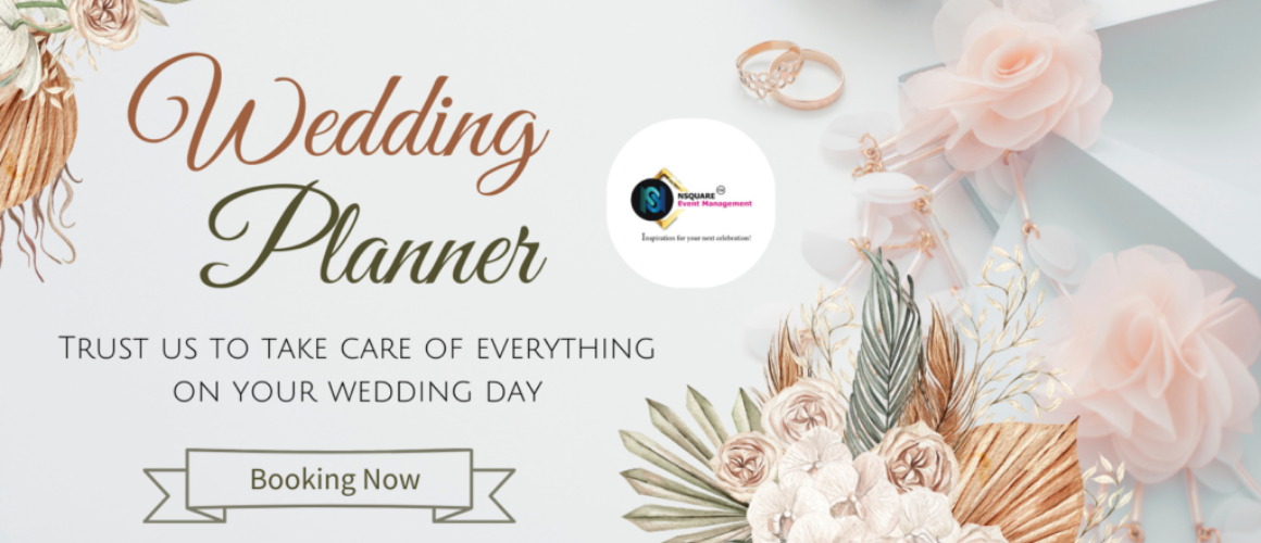 Light Grey Brown And Green Floral Wedding Planner Facebook Cover